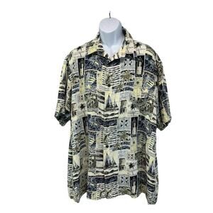 World Wide Sportsman Shirt XXL Mens Casual Button Down Beach Summer Fishing